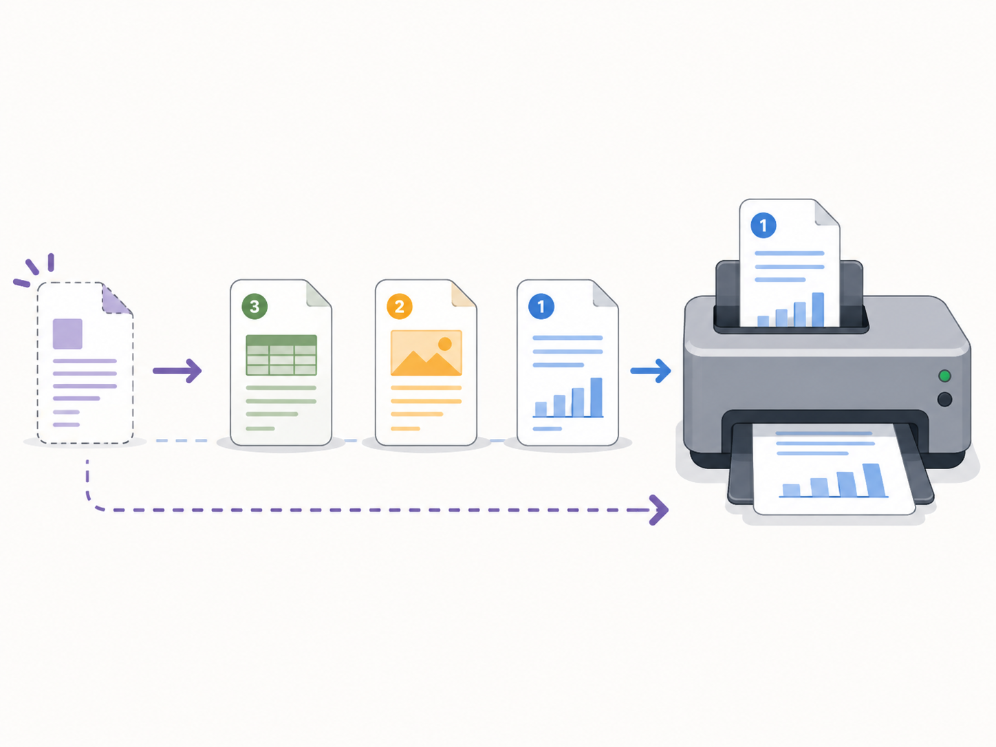 Document jobs waiting in arrival order while the oldest job is sent to a printer first.
